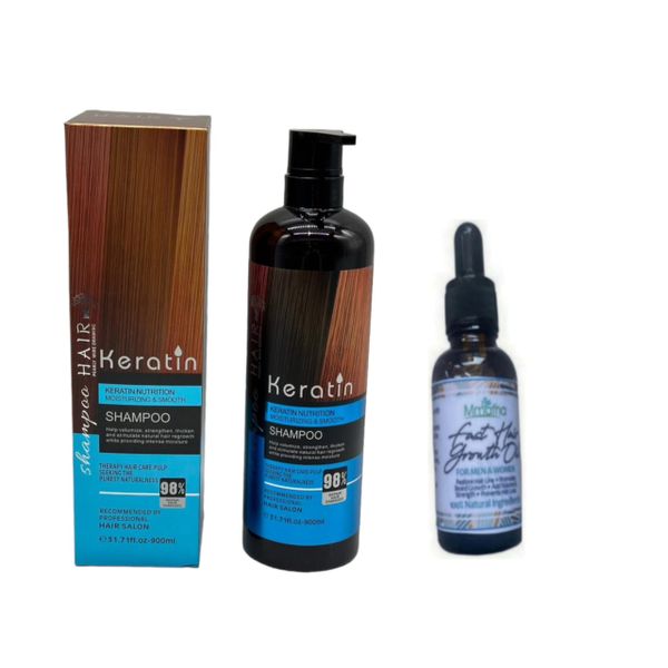 Karatin Mosturizing&amp;Smooth Shampoo&amp;Mmafha Hair Oil