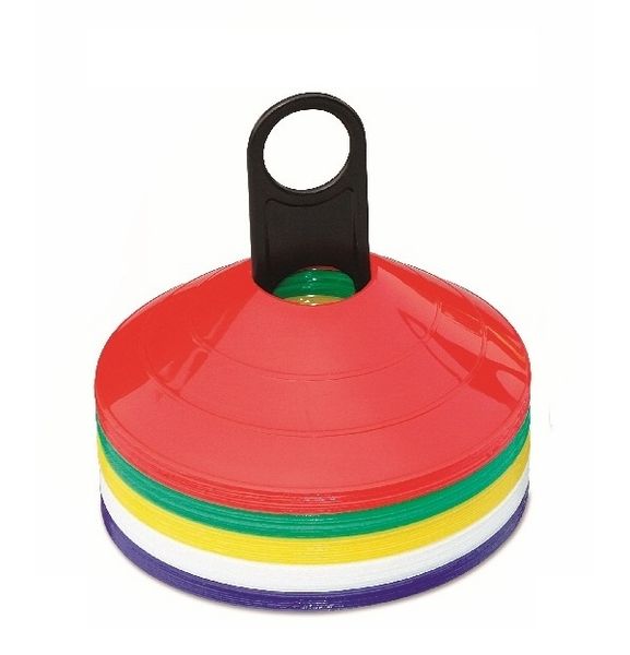 50-Piece Training Dome Cone Set plus Stand - Sports &amp; Skill Markers