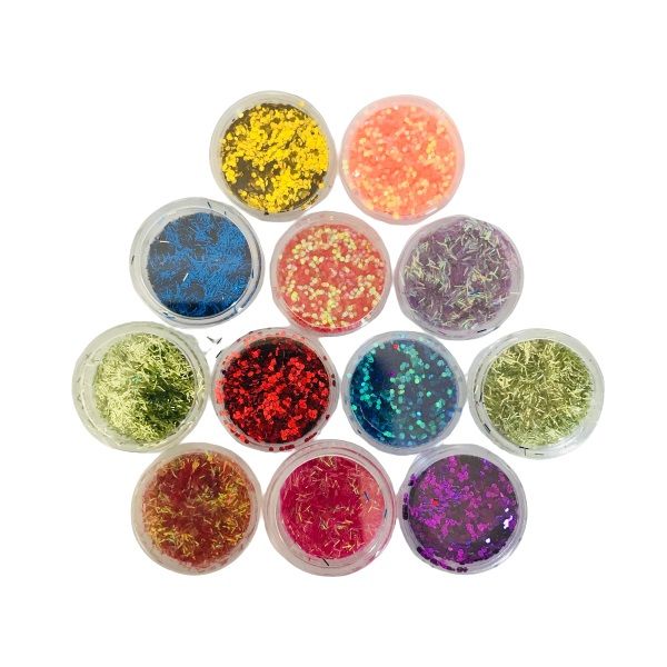 Nail Art Glitter/Confetti (12 Colours)