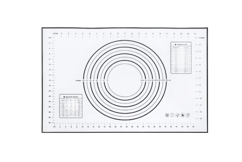 1 Piece - Non-Stick Silicone Dough Kneeding Mat - Black