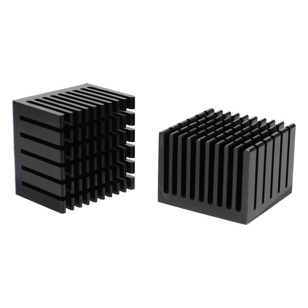 2 Pcs 40X40X30Mm Aluminum Heatsink Radiator For Electronic Chip Led