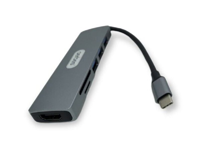 Aerbes Type C Hub 6 in 1 with Card Reader &amp; HDMI Slot