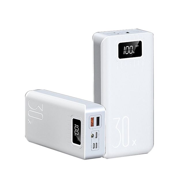 30000mAh QC Fast Charging Power Bank - White