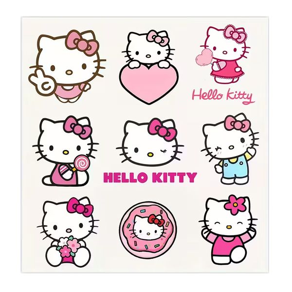 Sanrio Hello Kitty Iron-On Heat Transfer Stickers - 9PCS