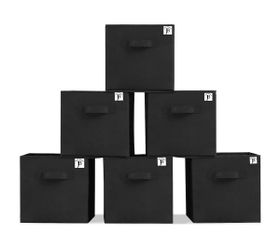 Jack Brown Foldable Storage Cubes for Shelf Closet Underbed Set of