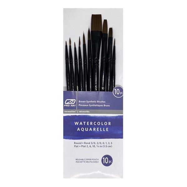 PRO-ART Watercolour Brush Set 10 Pc