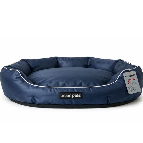 83cm XL Round Water Resistant Anti-Static Pet Bed Machine Washable - Blue