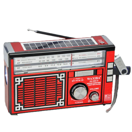 Solar AM/FM/WS Radio with LED Lamp, USB/TF/SD/MP3 XB-398U | Shop