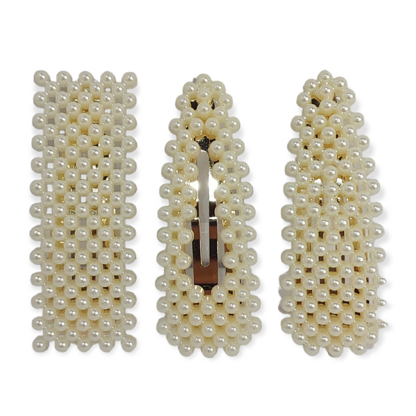 M&amp;N Pearl Hair Clips - 3 pack