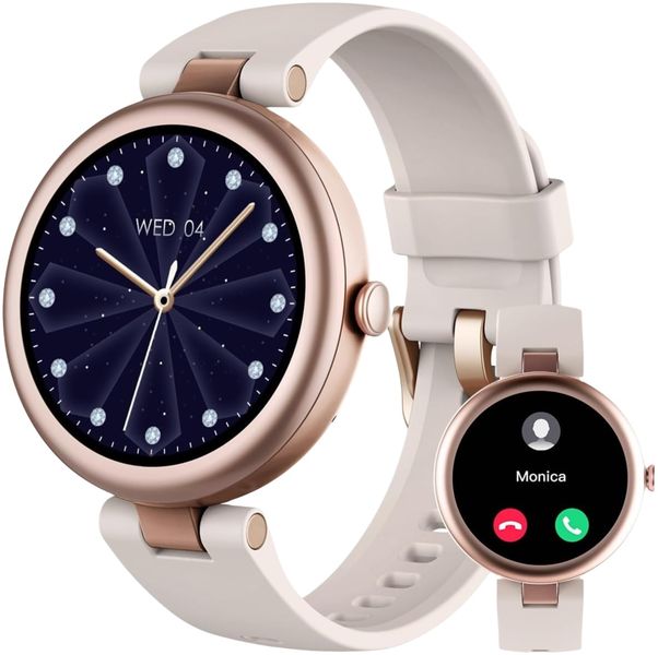 SHANG WING Tracker, Round Fitness Watches with Bluetooth Call Heart Rate