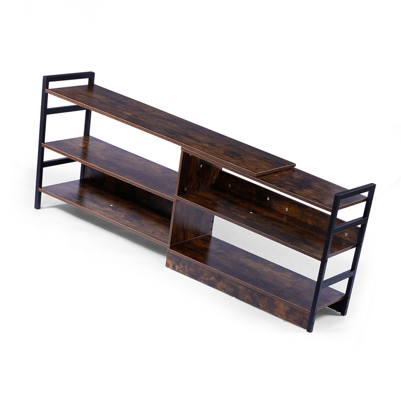 3-Tier Extendable TV Stand - Adjustable, Spacious Storage, Living Room Use