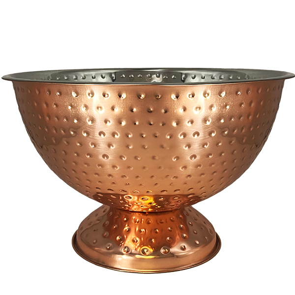 Hammered Copper Punch Bowl