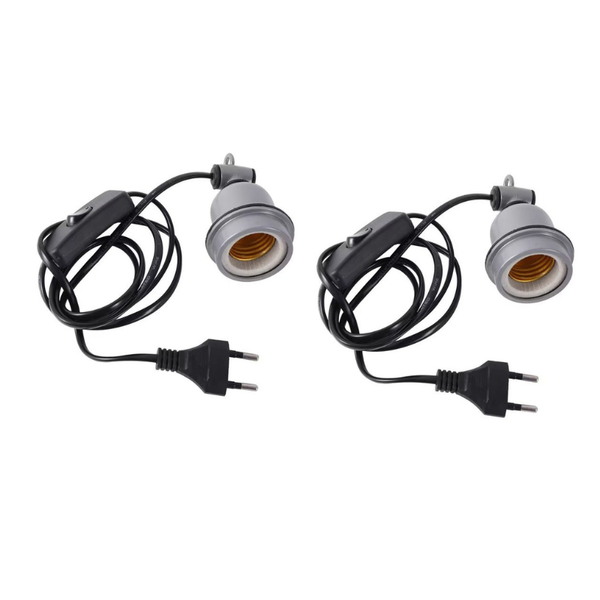 Infra-Red Light Fitting With Switch &amp; Plug Pack of 2