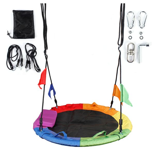 100 CM Rainbow Saucer Tree Swing for Kids Swing Seat