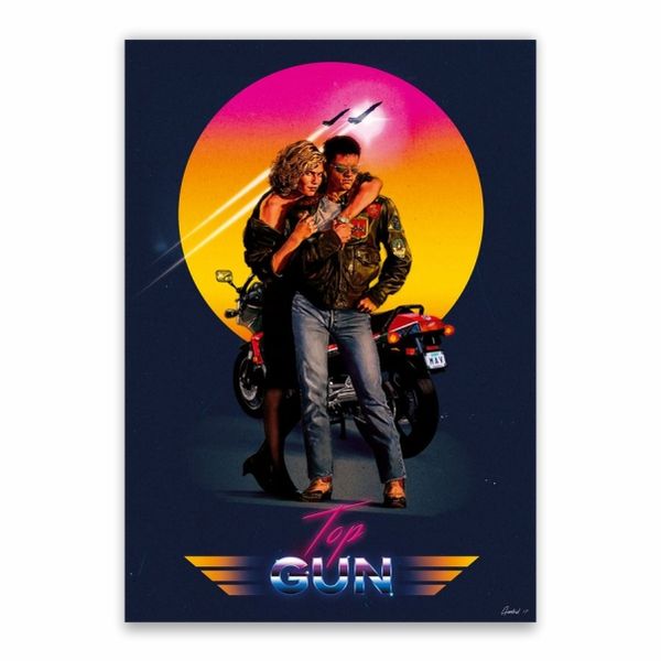 Top Gun Neon Poster - A1