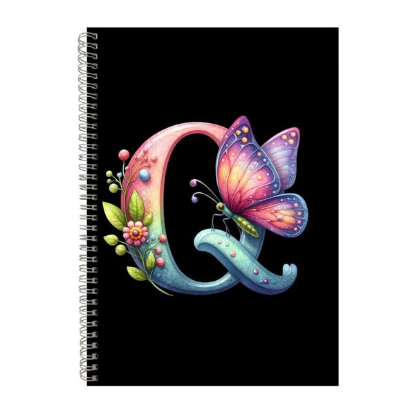 Butterfly Q A4 Notebook Spiral Lined Trendy Note image