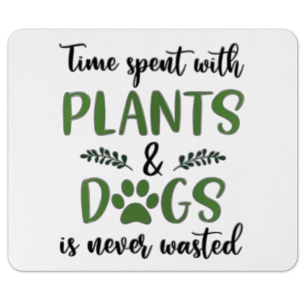 Time Spent With Plants And Dogs Is Never Wasted Gift Keyring