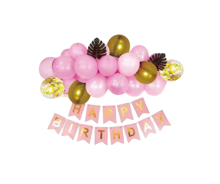 practical Simple Pink Party Balloon Garland Decoration Set