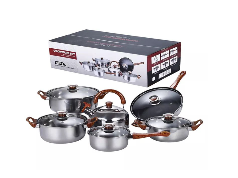 12 Piece Non Stick Cooking Utensil Pots Sets