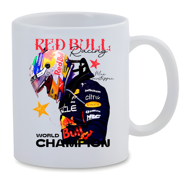 White Ceramic Mug 350ml - Redbull Max Verstappen