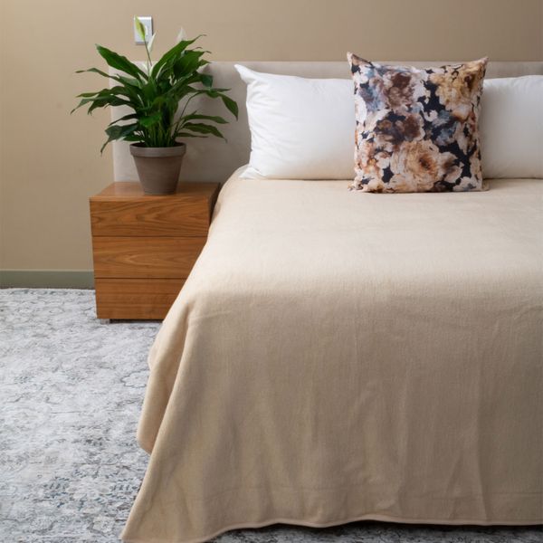 Sesli Cotton Blanket 1 ply, Queen Size - Charcoal