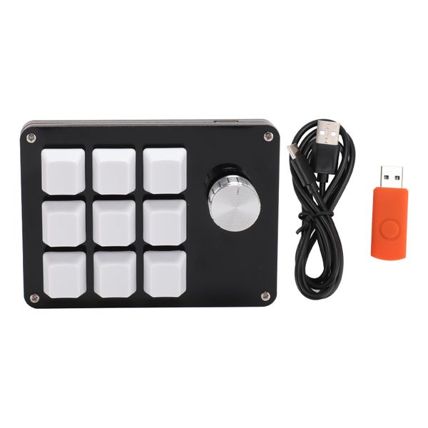 9 Key Programmable Keypad Hot Swappable, Knob, Line Separation