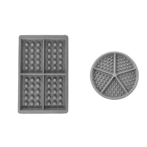 2 Pack BPA Free Silicone Waffle Mould for Baking Round and Rectangle