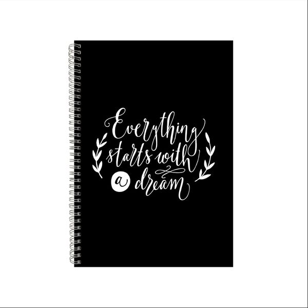 Everything Starts With A dream Notebook Gift Idea A4 Notepad Pad 29