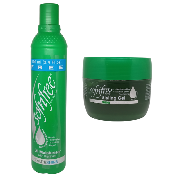 Sofn'free Oil Moisturiser 350ml + Sofn'free Styling Gel 250ml