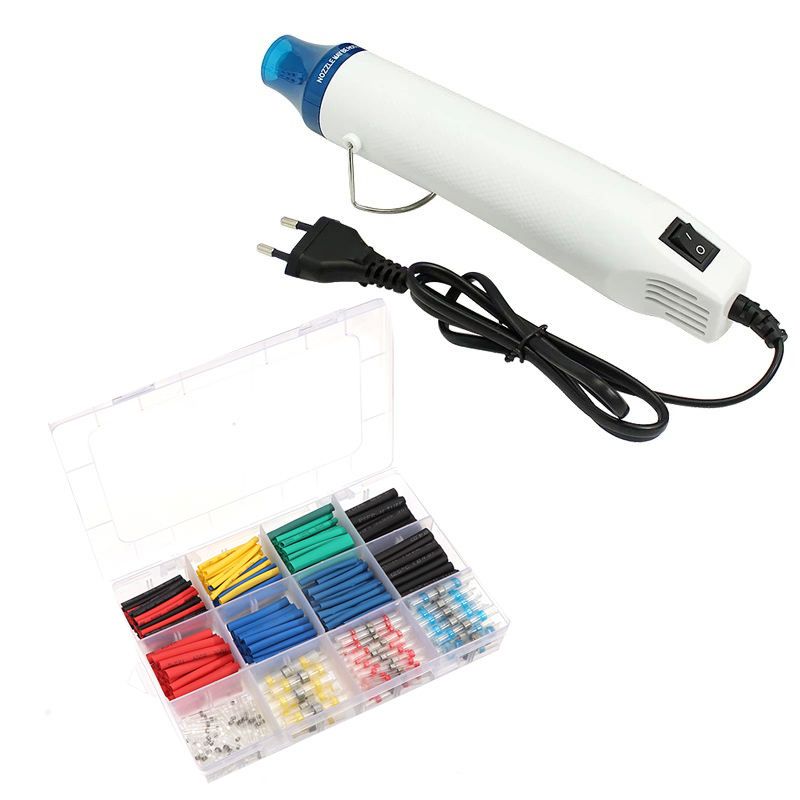 Heat Shrink Tubing and SelfSolder Butt Splice Connector Set with Heat