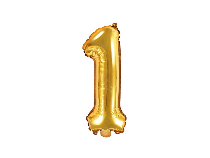 Foil Balloon Number "1", 35cm, Gold