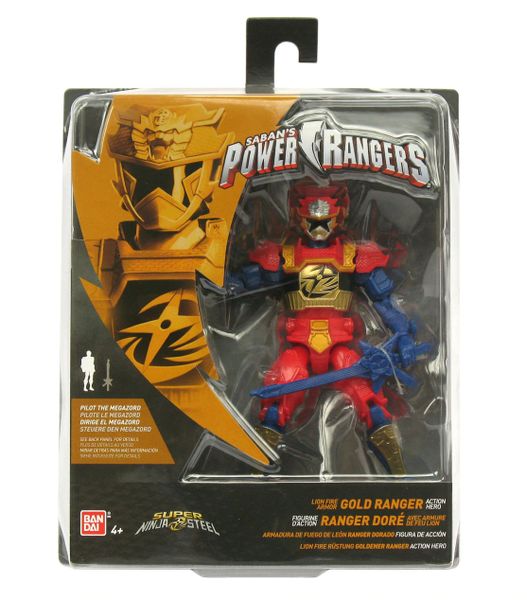 Power Rangers Super Ninja Steel Action Heroes - Power Up Gold Ranger