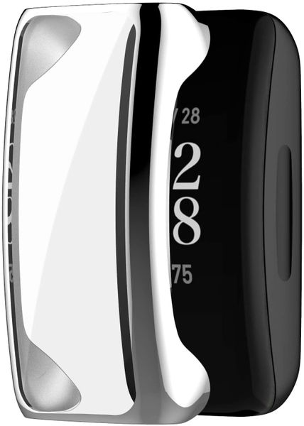 TPU Full Protective Case Cover for Fitbit Inspire/Inspire HR - Silver