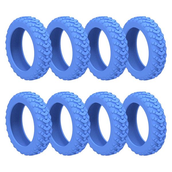 Silicone Luggage Wheel Protective Covers - Blue - 8 Piece