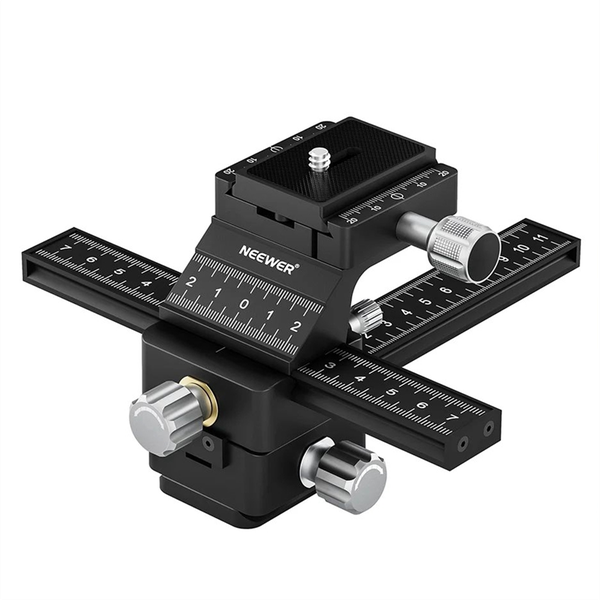 NEEWER 4-Way Macro Focusing Rail Slider With Quick Release Plate