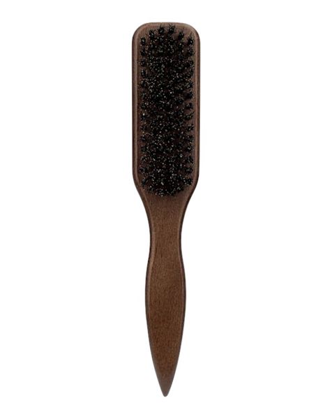 Wooden Boar Bristle Hair Brush For Men And Women - Brown