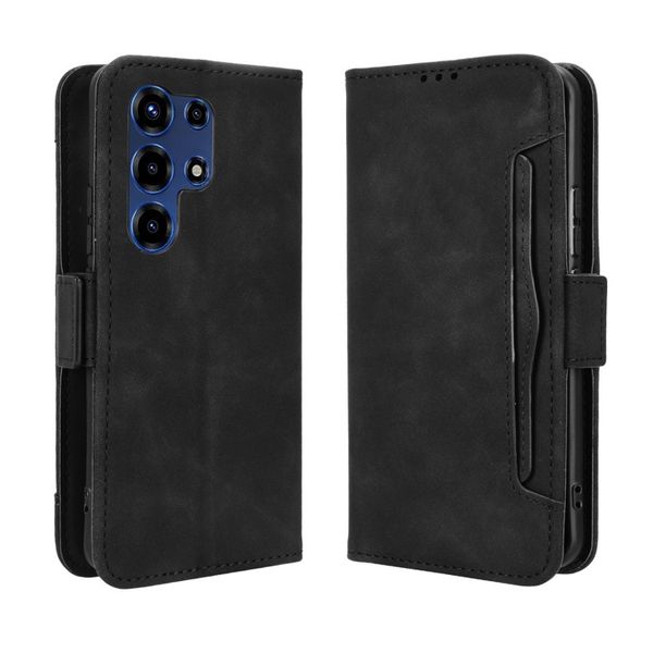 Multi Card Groove Leather Cover Compatible With Itel Super S26 Ultra