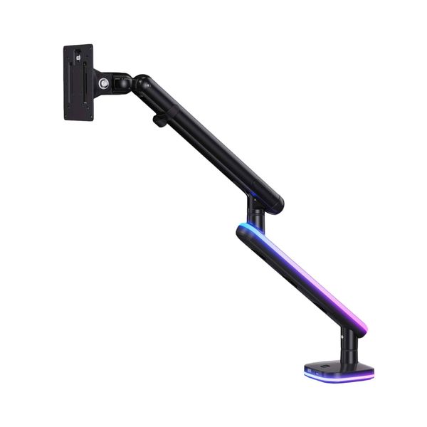 DIYF - 13'' - 32'' Single Monitor Arm Desktop Mount with RGB Light Belt