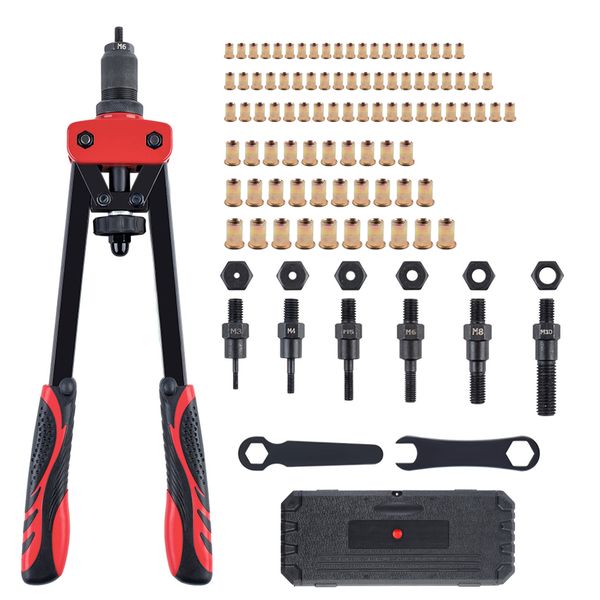 106pcs Rivet Nut Tool Kit Riveter Kit Tool Set Rivnut &amp; Nut Insert Tool