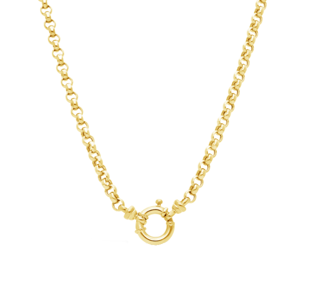 Art Jewellers - 9ct Yellow Gold Rolo Belcher Signoretti Necklace -50cm ...