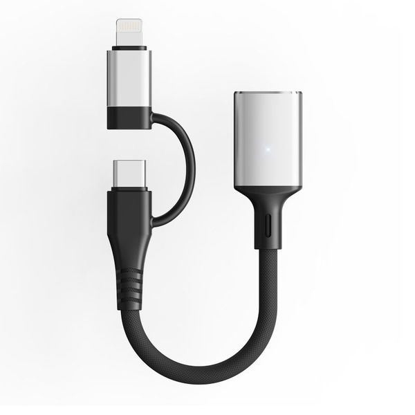 2-in-1 Type-C To USB OTG Adptr Flash Drive Connector Compatible with iPhone