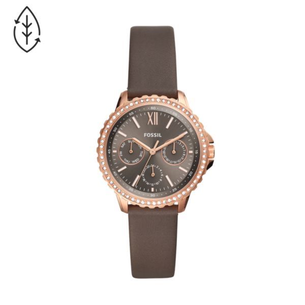 Fossil Izzy Multifunction Gray Leather Watch-ES4889