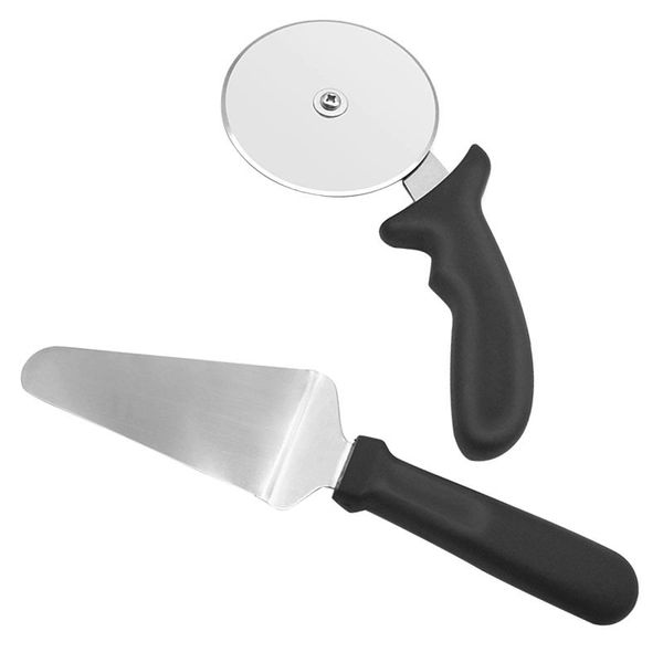 Stainless Steel Pizza Cutter Wheel and Pizza Spatula Set