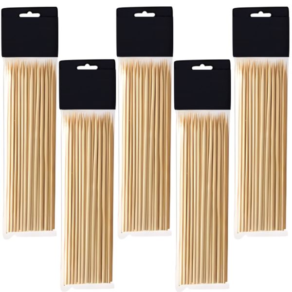 Kitchen Braai 100pcs Wooden skewers (15cm x 2.5cm) set of 5 Special