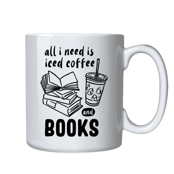 Iced Coffee Fiction Novel Book Reader Lover Custom Mug Birthday Gift 402