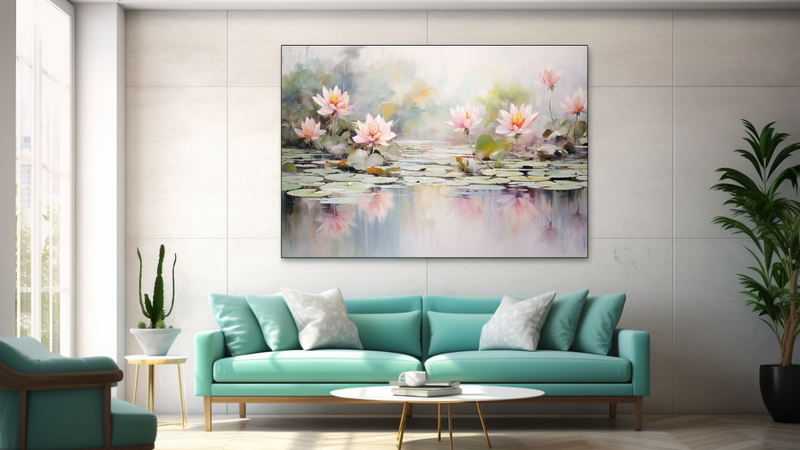 Canvas Wall Art - Lily Pond Serenity - JT0103