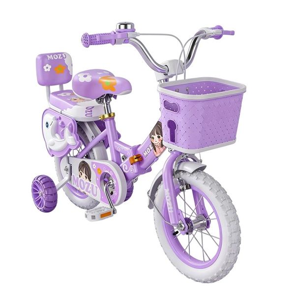 16 inch Purple/Pink bicycles for girls with Rabbit seat and side wheels
