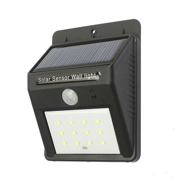 Solar Powered LED Wall Light- White Light