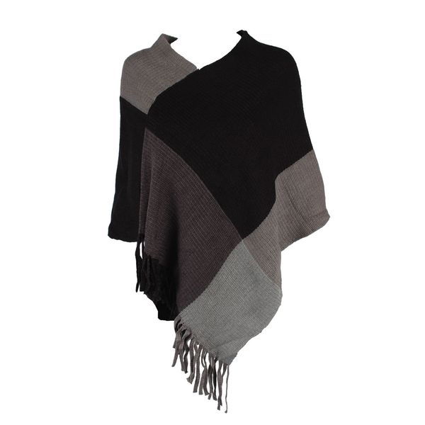 Blackcherry Block Poncho