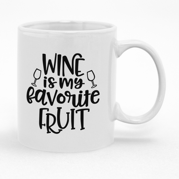 Wine Is My Favorite Fruit Novelty Coffee Mug Cup-Ideal Gift for Wine lovers
